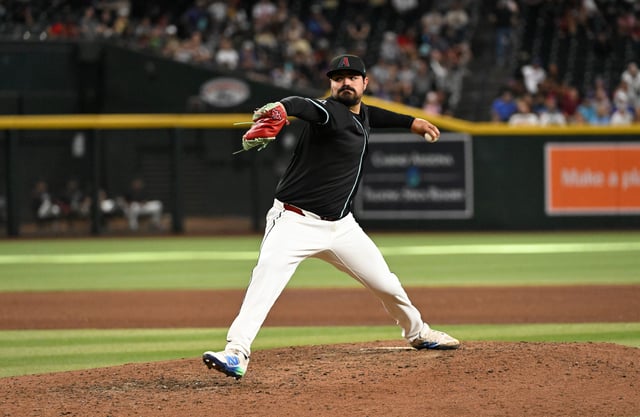 PHOENIX, ARIZONA - MAY 07: Jose Castillo #66 of the Arizona Diamondbacks delivers a pitch against the New York Mets at Chase Field on May 07, 2025 in Phoenix, Arizona.