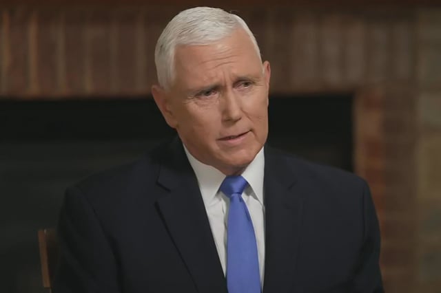 Former Vice President Mike Pence speaks with NBC News.