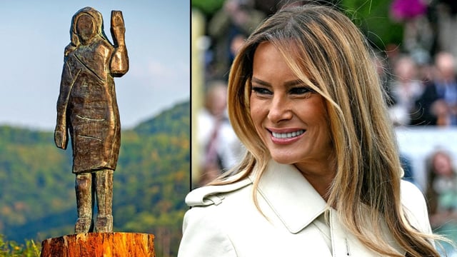 The likeness of Melania Trump is now gone