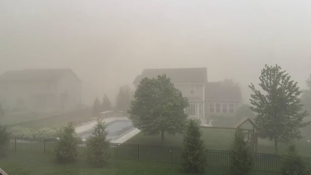A dust storm hit Chicago on Friday
