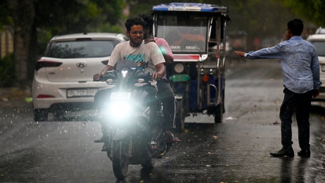Light rain in Noida Sector 12 during the summer season brought a pleasant change to the weather on Friday, May 16.