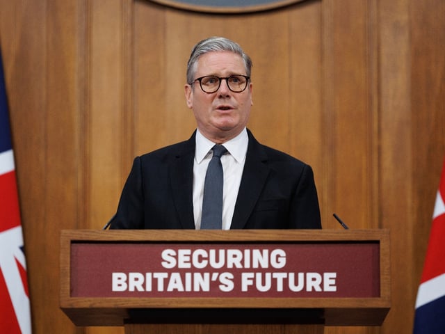 12/05/2025. London, United Kingdom. Prime Minister Keir Starmer gives a press conference on migration in 9 Downing Street. Picture by Lauren Hurley / No 10 Downing Street
