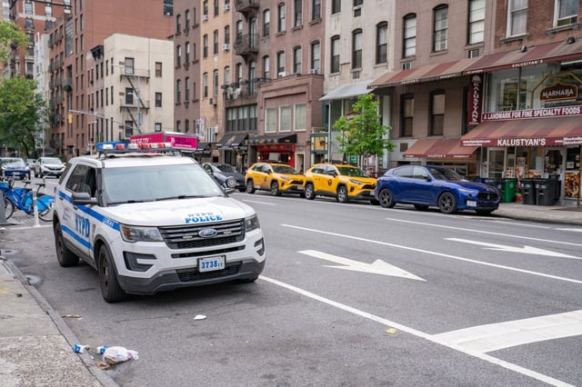 Two men were slashed and a third was stabbed, allegedly by Arlo Willner, during a bloody brawl on Lexington Ave. near E. 28th St., in Kips Bay, Manhattan early Saturday, May 17, 2025. (Theodore Parisienne / New York Daily News)