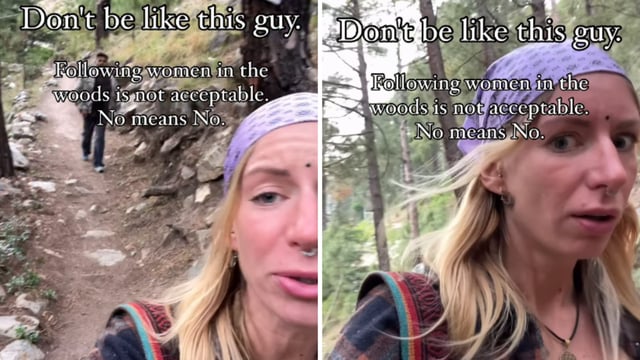 Kasia, a Polish traveler, shared a video of a man stalking her in Himachal Pradesh