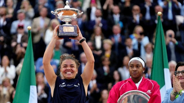 Jasmine Paolini beats Coco Gauff to end 40-year wait for home winner of Italian Open