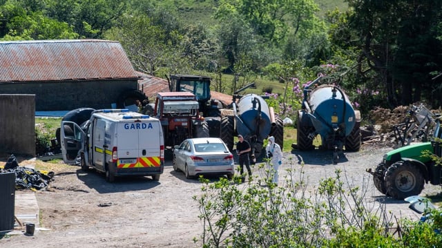 Gardai are investigating a murder after human remains were found in the slurry on Michael Gaine’s farm
