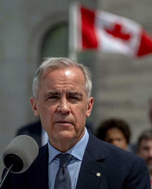 Canadian Prime Minister Mark Carney after his swearing-in ceremony on Tuesday. He campaigned in the recent election as the best candidate to handle the trade war. Photo: Getty Images via AFP
