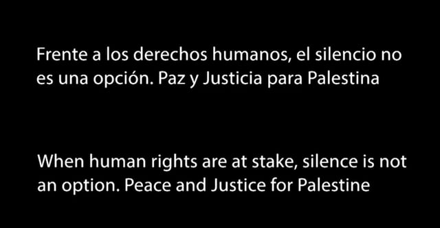 TVE comenzó 'Eurovisión' con un desafío a la UER: "Paz y justicia para Palestina"