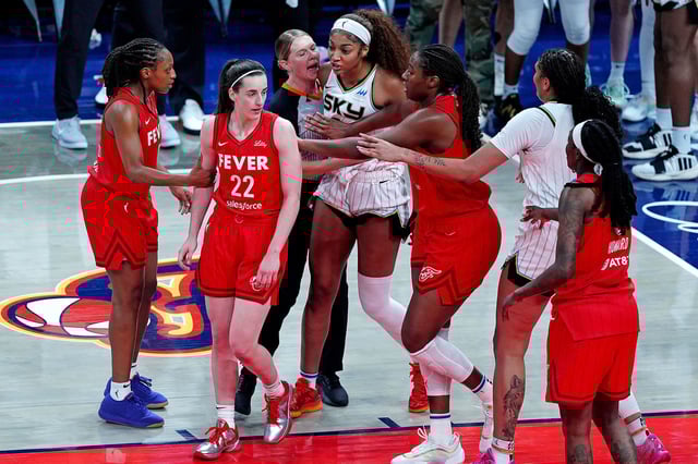 Angel Reese was visibly unhappy with Caitlin Clark after the incident.