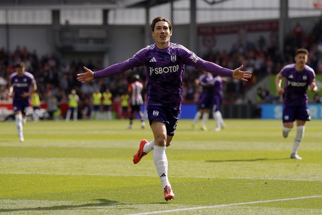 Soccer Football - Premier League - Brentford v Fulham - GTech Community Stadium, London, Britain - May 18, 2025 Fulham's Harry Wilson celebrates scoring their third goal Action Images via Reuters/Andrew Couldridge