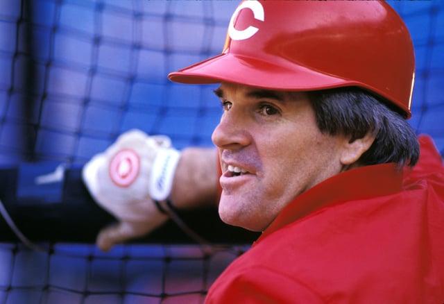 Portrait of Cincinnati Reds baseball star Pete Rose.