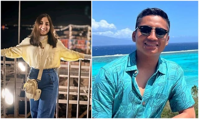 The cadets who lost their lives in the Mexican Navy vessel Cuauhtémoc crash under the Brooklyn Bridge on Saturday, May 17, 2025 were identified as América Yamilet Sánchez (left) and Adal Jair Marcos. (Facebook)