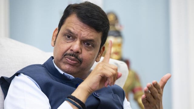 Mumbai, India - June 29, 2023: Dy CM Devendra Fadnavis interacts during his interview at Sagar Bunglow, in Mumbai, India, on Thursday, June 29, 2023. (Photo by Anshuman Poyrekar/ Hindustan Times) (Hindustan Times)
