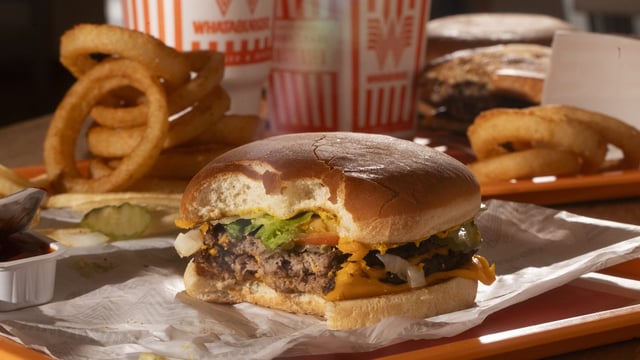 A Whataburger meal in Las Vegas, Nevada, on Nov. 10, 2024. 
