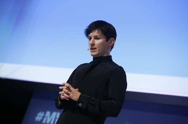 Founder and CEO of Telegram Pavel Durov delivers a keynote speech during the Mobile World Congress in Barcelona, Spain February 23, 2016. REUTERS/Albert Gea/File Photo