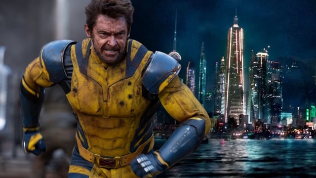 Hugh Jackman as Wolverine and image of Madripoor in The Falcon and the Winter Soldier