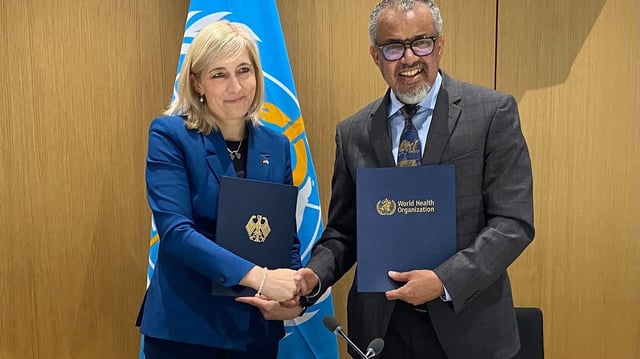 Nina Warken und Tedros Adhanom Ghebreyesus