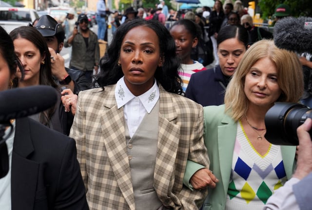 Dawn Richard walks outside the federal court, as the Sean "Diddy" Combs' sex trafficking and racketeering conspiracy trial takes place, in Manhattan, New York City, U.S., May 16, 2025. REUTERS/David 'Dee' Delgado/File Photo