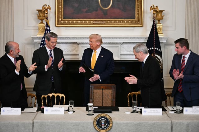 President Donald Trump at the White House Crypto Summit in on March 7, 2025. 