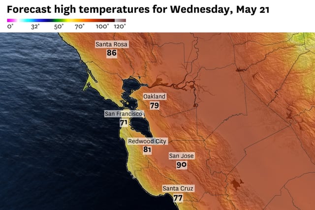 Wednesday will probably be the warmest day of the week. 