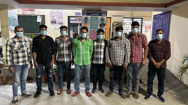 Police said they arrested 17 accused people from two different examination centres following a tip off.