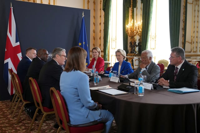 Une réunion entre le Royaume-Uni et l’Union européenne à Londres, le 19 mai 2025.