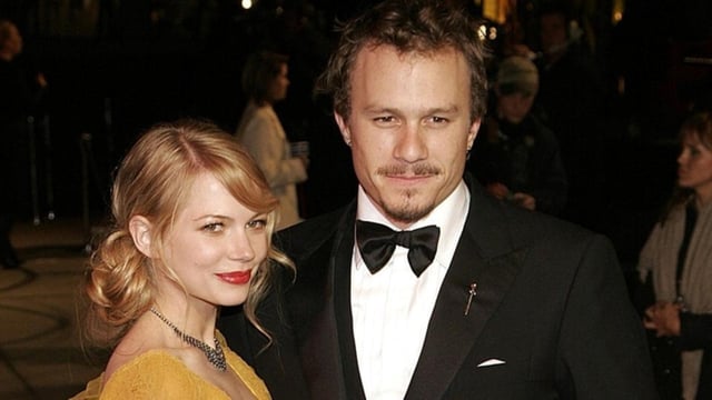 Michelle Williams and Heath Ledger at Vanity Fair Oscar Party, Mortons Restaurant in West Hollywood, Los Angeles in 2006