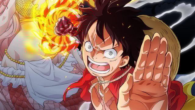 Luffy in One Piece anime poster