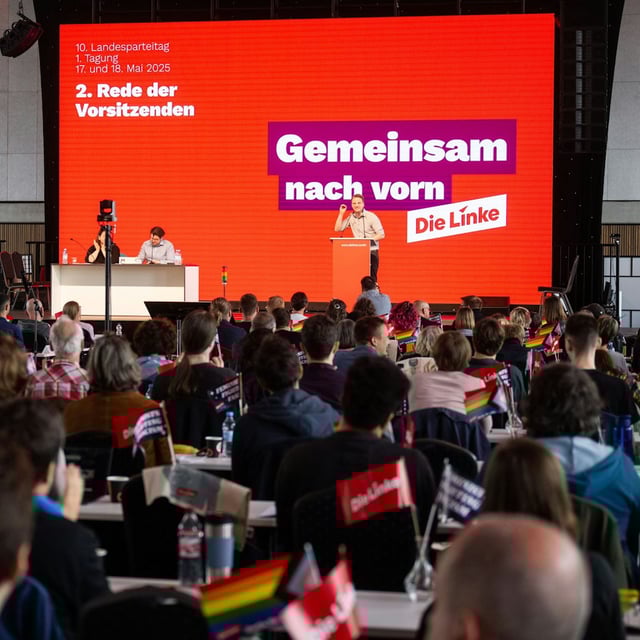 Die Berliner Linke kam am Wochenende zu einem Parteitag zusammen.