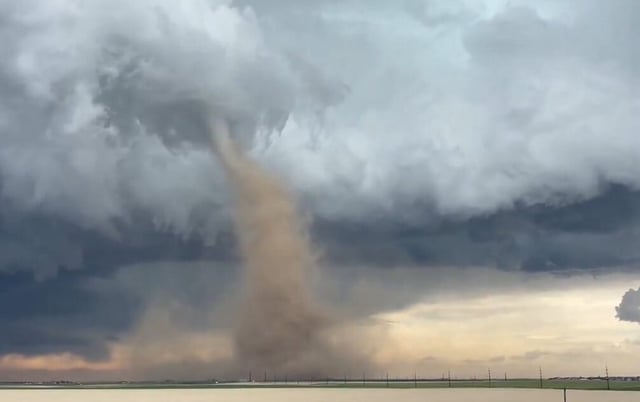A tornado that touched down near Bennett at 1:50 p.m. on Sunday, May 18, 2025 destroyed or damaged at least 10 homes, but no injuries were reported. (Photo courtesy of the Adams County Sheriff&#39;s Office).