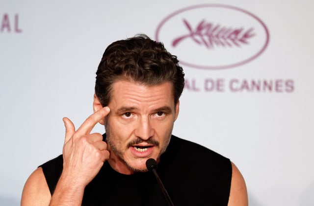 Pedro Pascal speaks during the &#34;Eddington&#34; press conference on May 17, 2025, in Cannes, France. 