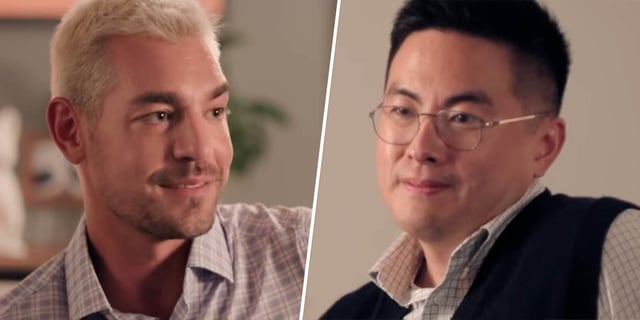 Inside Matt Rogers and Bowen Yang's cameo in 'Overcompensating.'
