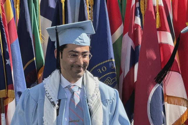 Columbia University student Mohsen Mahdawi, 34, participated in graduation ceremonies Monday for the School of General Studies at Columbia University in Manhattan.