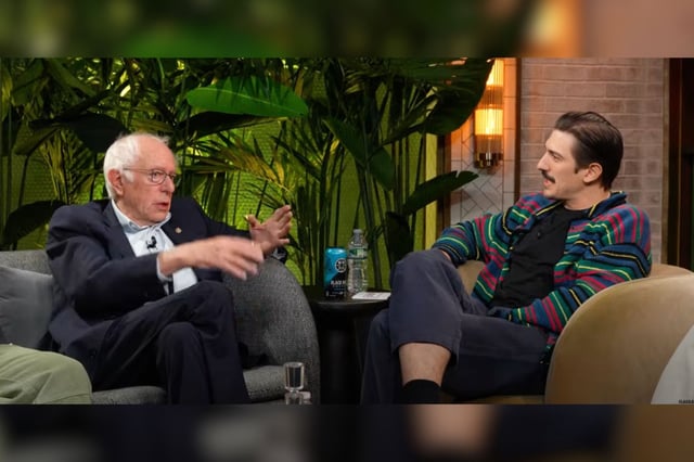 Senator Bernie Sanders speaks with comedian and Flagrant podcast co-host Andrew Schulz during a wide-ranging interview on politics, inequality and the Democratic Party.