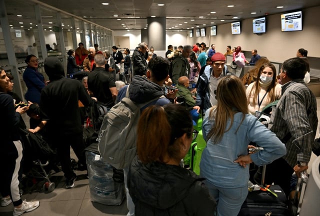 Venezuela-bound passengers were stranded in Bogota after flights to Caracas were cancelled over allegations of a cross-border infiltration of "mercenaries" allegedly planning to disrupt upcoming legislative and regional elections