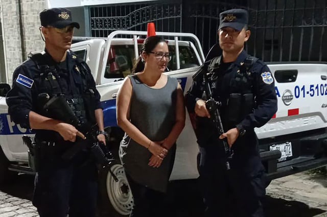 The Attorney General of El Salvador posted an image of Ruth Eleonora López to it's X page.