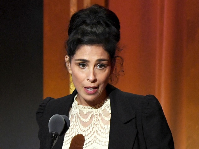 LOS ANGELES, CALIFORNIA - APRIL 14: Sarah Silverman accepts the "Outstanding Writing, Comedy/Variety Specials" award for "Someone You Love" onstage during the 2024 Writers Guild Awards Los Angeles Ceremony at the Hollywood Palladium on April 14, 2024 in Los Angeles, California. (Photo by Alberto E. Rodriguez/Getty Images for Writers Guild of America West)