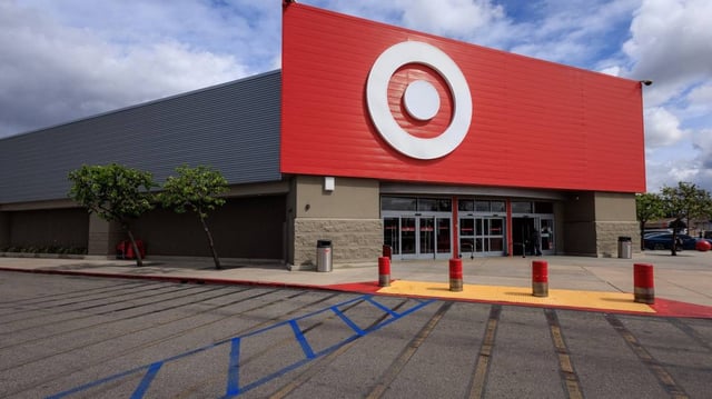 Target Store with empty parking lot.