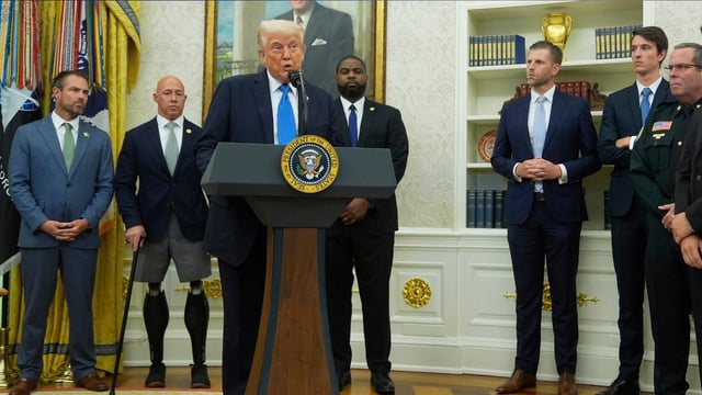 Trump Awards First-Ever Medals of Sacrifice