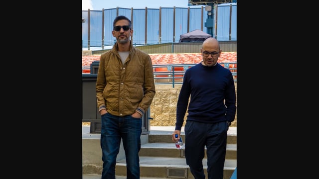 Sundar Pichai posted this picture of himself and Demis Hassabis on X. 