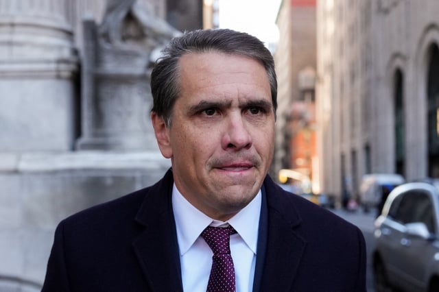 Todd Blanche, attorney for President-elect Donald Trump, leaves the New York State Appellate Division of the Supreme Court in New York City, U.S., January 7, 2025. REUTERS/Adam Gray