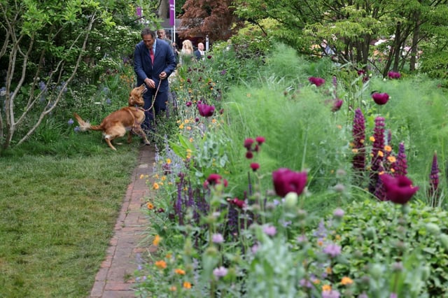 Brick paths have been inscribed with the names of Monty Don's dogs as well as those of canine-lovers Charles III and Queen Camilla