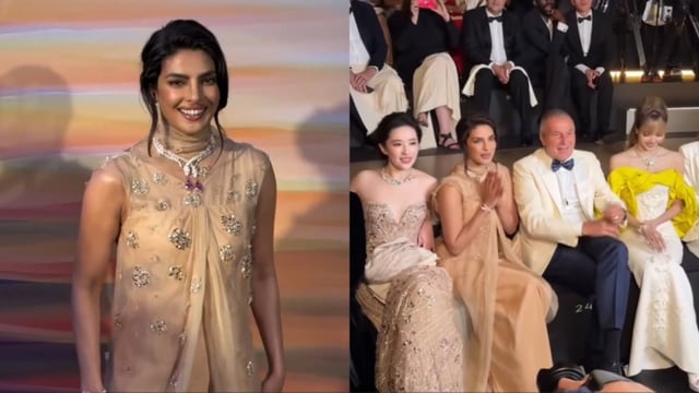 Priyanka Chopra posed with the other celebrities at the event.