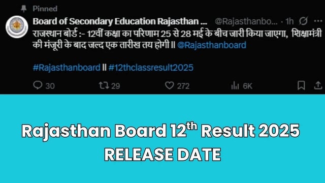 RBSE 12th Result 2025 to Be Declared Between May 25 and 28, Confirms Rajasthan Board