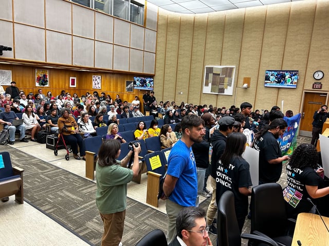 City council chambers on Monday