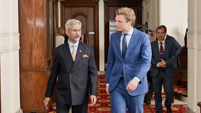 India's Minister of External Affairs S Jaishankar with Dutch Defence Minister Ruben Brekelmans in The Hague, the Netherlands, on Monday, May 19, 2025. (Photo: X/S Jaishankar) 