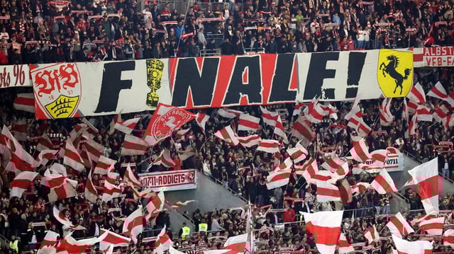 Finale Banner der VfB Fans 