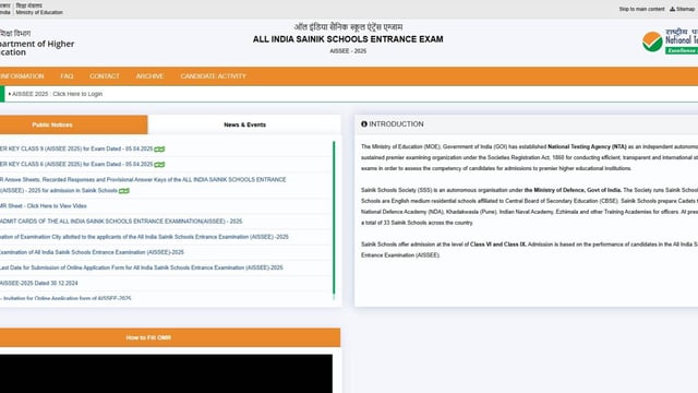 AISSEE 2025 Final Answer Key Out at exams.nta.ac.in, Here's How to Check  | Image: File Photo