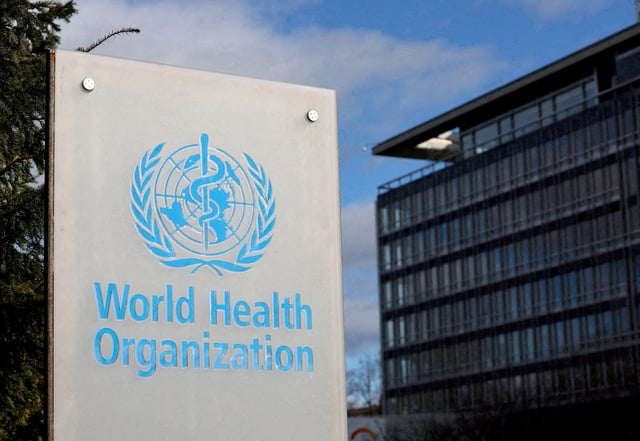 The World Health Organization (WHO) headquarters in Geneva, Switzerland, January 28, 2025. REUTERS/Denis Balibouse/File Photo
