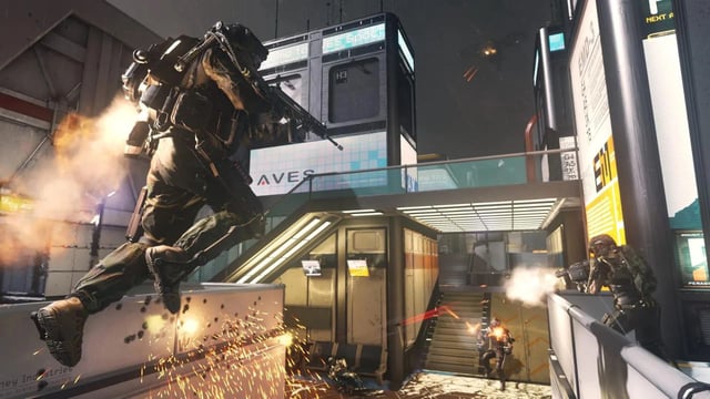 Call of Duty player using jetpack